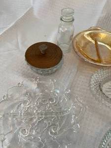 Cut Glass Dishes Relish Dish, Platters, and More