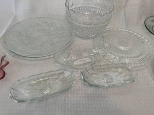 Cut Glass Platters, Serving Bowl