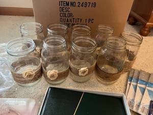 Wedding Decorations Mason Jars, Garland, Guest Book, and More