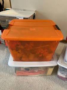 4 Bins Full of Fall Holiday Dcor