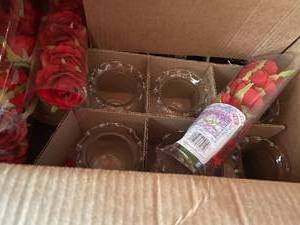 4 Dozen Ivy Bowls with Silk Roses