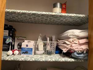 Closet of Towels, Cleaning Supplies and More