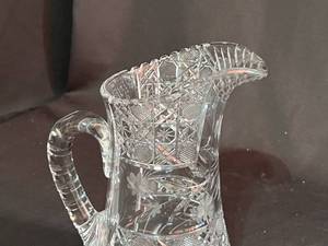 American Brilliant Cut Crystal Glass Pitcher