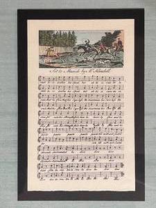 Pair of Framed Music Sheets