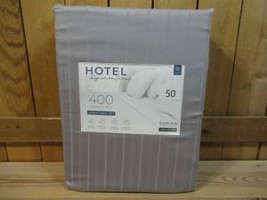 lot 50 image: Hotel Signature Sateen 400 Thread Count 6 piece Sheet Set - Queen - Alloy Grey