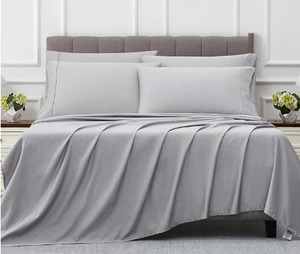 lot 48 image: Kirkland Signature 680 Thread Count 6-piece Sheet Set - King Size - Alloy Gray