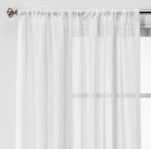 lot 25 image: 54x84 Sheer Open Weave Curtain Panel White - Project 62