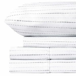 lot 31 image: Charisma Microfiber Queen 6 piece sheet set - Tracks Pearl