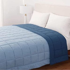 lot 2 image: Berkshire Life Reversible Down Alternative Blanket (Queen, Blue)