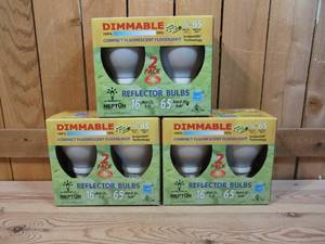lot 6 image: THREE 2 Packs Dimmable Compact Fluorescent Floodlight