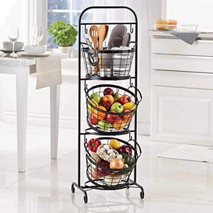 lot 46 image: Mesa 3-Tier Market Basket Wrought Iron Removable