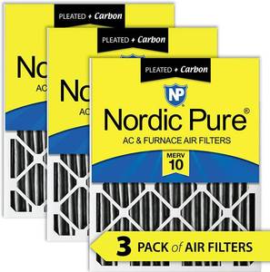 lot 78 image: Lot of 3 Furnace Filters  Nordic Pure  12x25x1