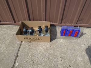 Box of 4 tool box wheels. As shown.