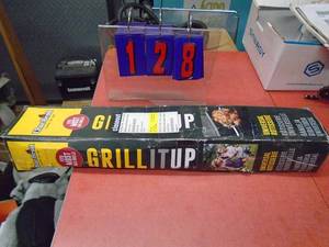 CharBroil rottiserrie spit & motor. No clampsspikes. As shown.
