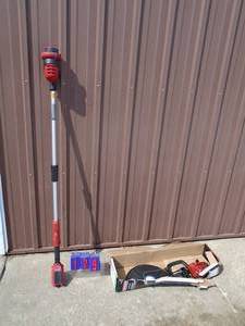 New Craftsman 24 volt weed trimmer with battery & charger. Tested & works. As shown.