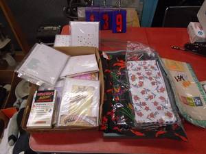 Qty of 2 flats of serving tray, greeting cards & etc. As shown.