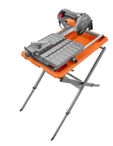 lot 34 image: RIDGID  9 Amp Corded 7 in. Wet Tile Saw with Stand