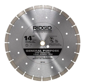 lot 51 image: RIDGID  14 in. Segmented High-Rim Diamond Blade