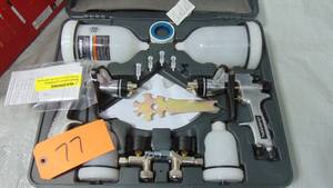 lot 77 image: Husky  HVLP and Standard Gravity Feed Spray Gun Kit