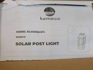 lot 82 image: 2 Pack Kemeco Solar Post Lights...