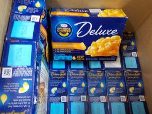 lot 143 image: Case of 15 Kraft DELUXE Macaroni an...