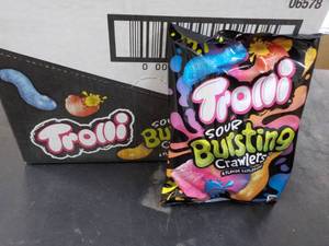 lot 185 image: 9 - 6.3 oz Bags Trolli Crawlers...