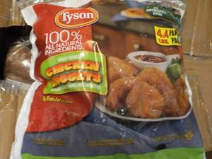 lot 221 image: 4.4 lb. bag Frozen Tyson Chicken Nu...