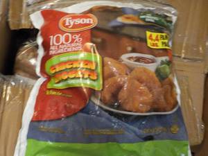 lot 223 image: 4.4 lb. bag Frozen Tyson Chicken Nu...