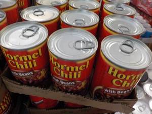 lot 257 image: 12 Count Hormel Chili with Beans...