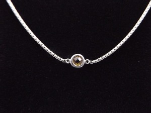 .925 Sterling Silver Long Multi Colored Crystal Necklace