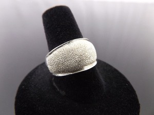 .925 Sterling Silver Diamond Crusted Ring Size 8.5
