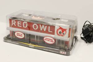 lot 8 image: Vintage Menards Red Owl Grocery Store Fully Lit Interior, Electronic Red Owl Sign