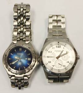 lot 38 image: Fossil Mens Watches Water Resistance Stainless Steel 2 Watches