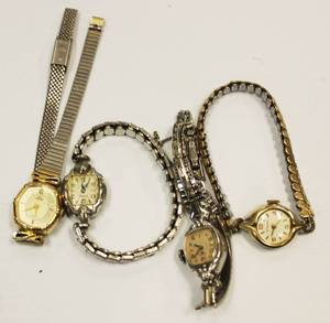 lot 66 image: Womens Vintage Watches Lot Of 4 Ladies Watches