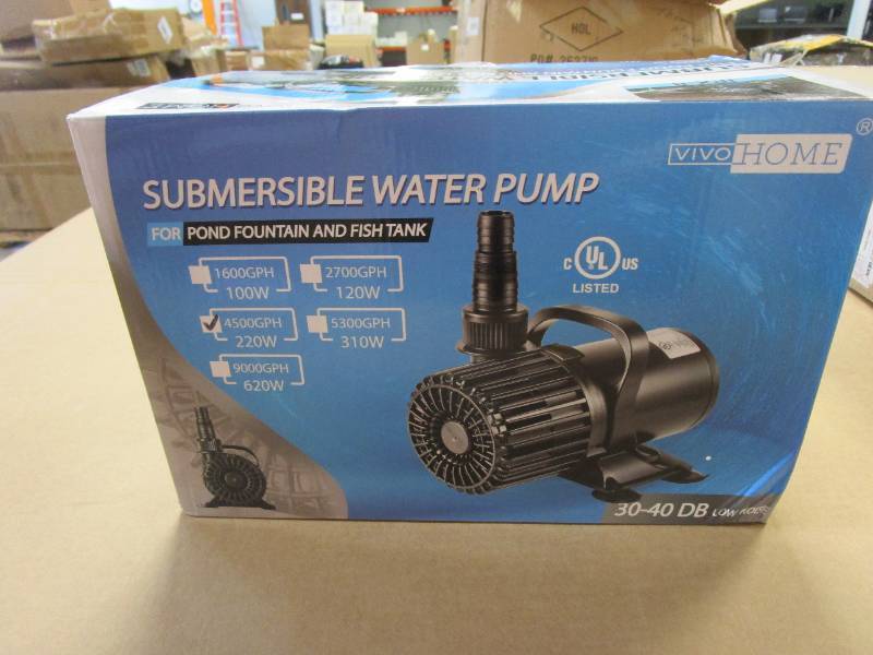 VIVOHOME Electric 220W 4500GPH Submersible Water Pump for Koi Pond Pool Waterfall Fountains Fish Tank and Aquarium