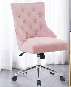 KERDOM Metal 14.9 in Task Chair, 300 lbs. Capacity, Pink (OPEN BOX)