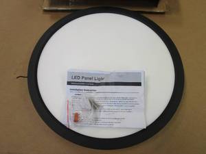 hykolity 18 Inch LED Round Flat Panel Light, Black, 32W, 3200lm, 3000K4000K5000K CCT Selectable, 120°Beam Angle, Dimmable Edge-Lit Flush Mount Ceiling Light Fixture (OPEN BOX)