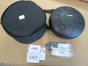 Steel Tongue Drum - 11 Notes 12 inches - Percussion Instrument -Handpan Drum with Bag, Music Book, Mallets, Finger Picks (OPEN BOX)