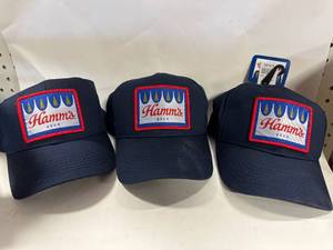 Lot of 3 New Hamms Beer Hats