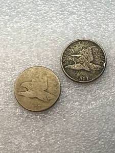 1857 & 1858 Flying Eagle Cents