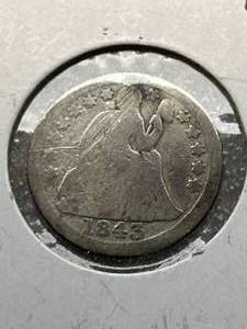 1843 Seated Liberty Dime