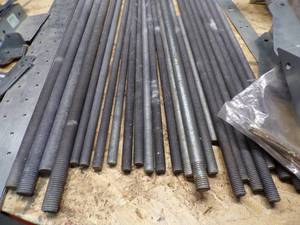 lot 38 image: Lot of 12-1 Threaded Rod, and Various Simpson Strong Tie Structural Metal Connectors