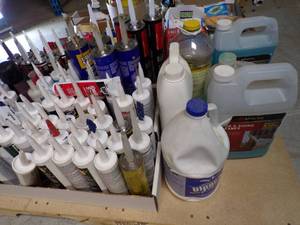 lot 39 image: Pallet of Caulk and Flashing Tape