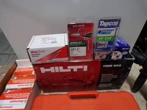 lot 7 image: Hilti Rotary Hammer and Charger  Hilti HDM 500 Manual Anchor Adhesive Dispenser