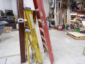 lot 5 image: Keller Extra Heavy Duty 10 ft Ladder  (2) Keller 8 ft Foldable Ladders