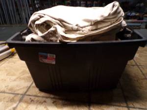 lot 67 image: Boxes of Various Size Drop Clothes and Runners