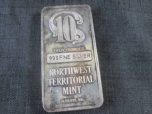 10 Troy Ounces .999 Fine Silver Bar...