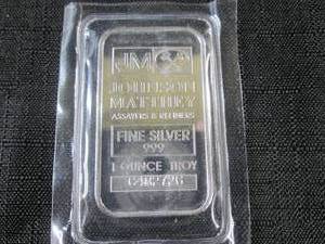 1 Troy Ounce .999 Fine Silver Bar J...