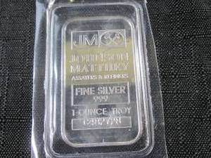 1 Troy Ounce .999 Fine Silver Bar J...