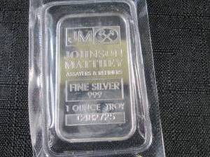 1 Troy Ounce .999 Fine Silver Bar J...